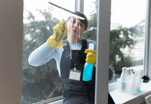 Nettoyage de vitres intérieures et extérieures au Cours